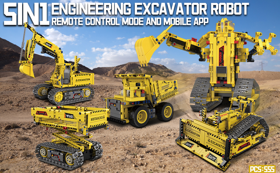KGUMVXR 5 in 1 Stem Robot Building Block Set