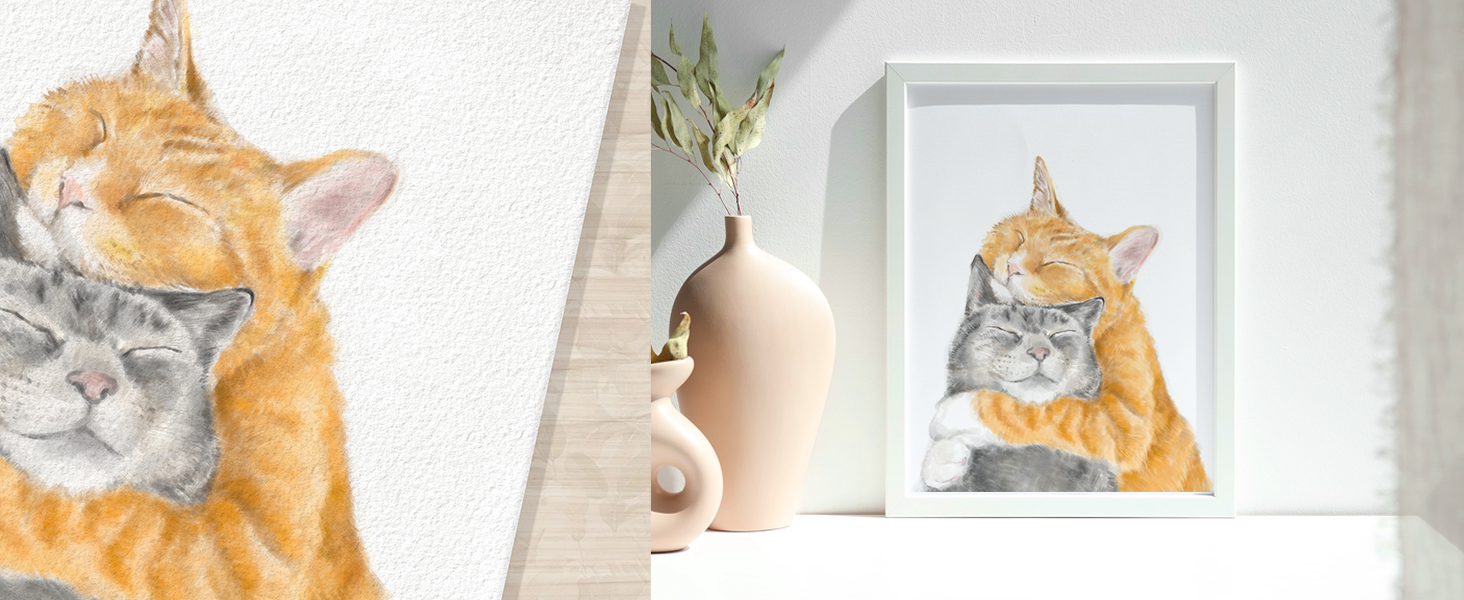 Cat in Love Art Print
