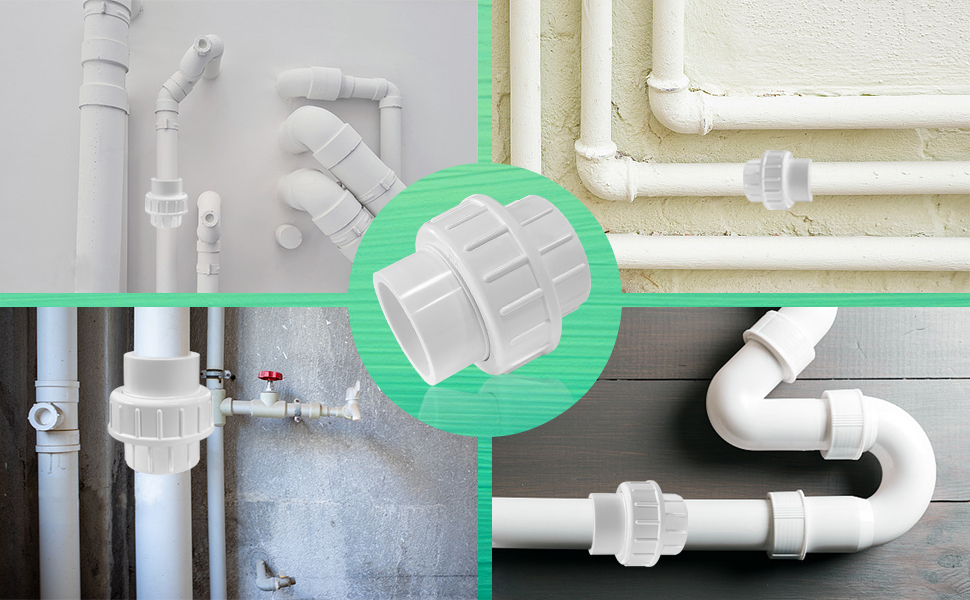 4PCS PVC Union Coupling, 1 Inch PVC Slip Union, PVC Union