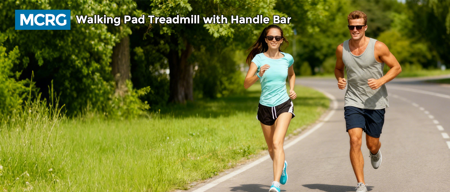 Walking Pad Treadmill with Handle Bar