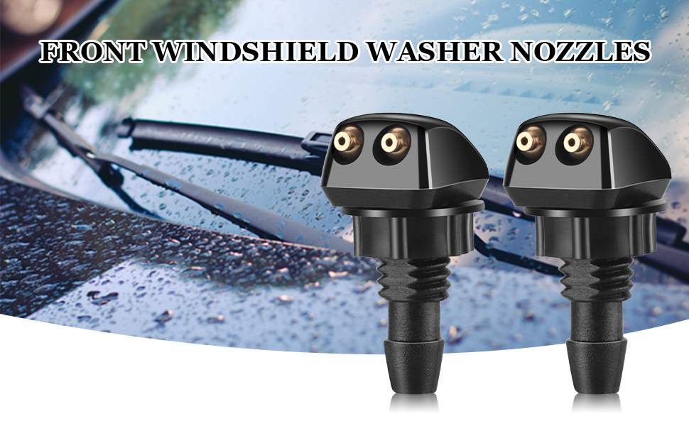 2PCS Front Windshield Washer Nozzles, Windshield Wiper
