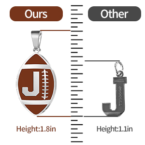 football sport charm necklace 