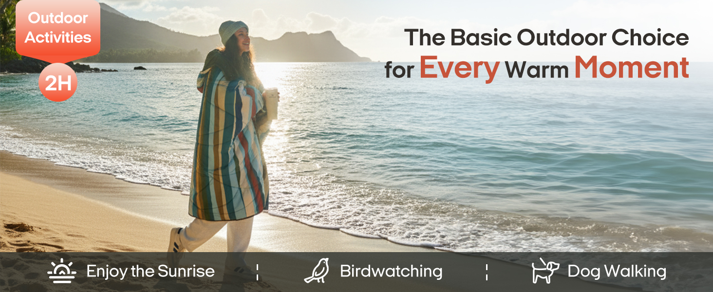 wearable heated blanket