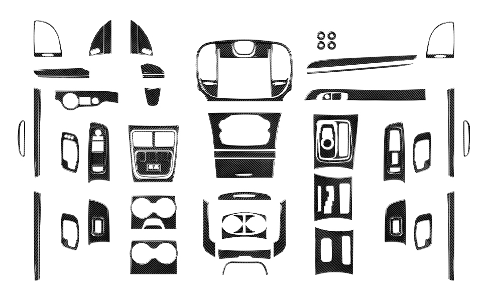 BRMYL Car Carbon Fiber Gear Shift Panel Decals for 2011