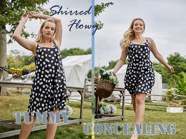 7th Element Plus Size Slip Dress for Women Under Dresses