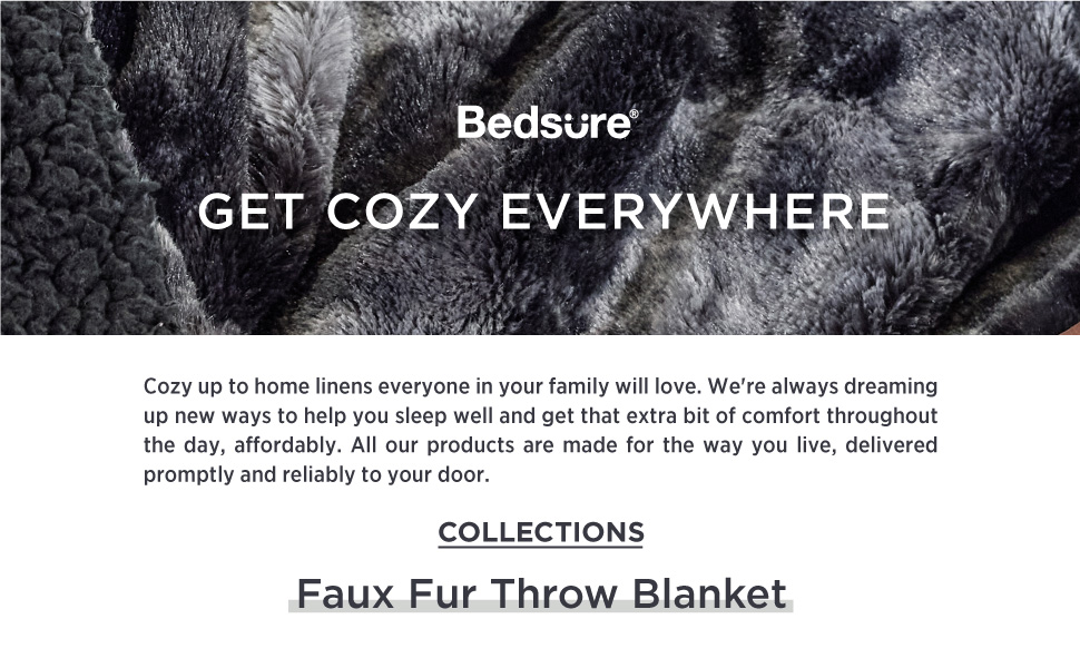 Bedsure Faux Fur King Size Blanket for Bed Purple Fuzzy