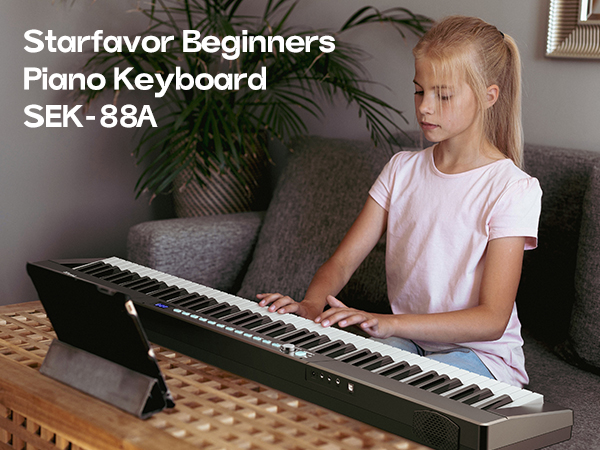 電子ピアノSTARFAVOR SEK-88A Starfavor 88 key keyboard piano for Beginners, Compact