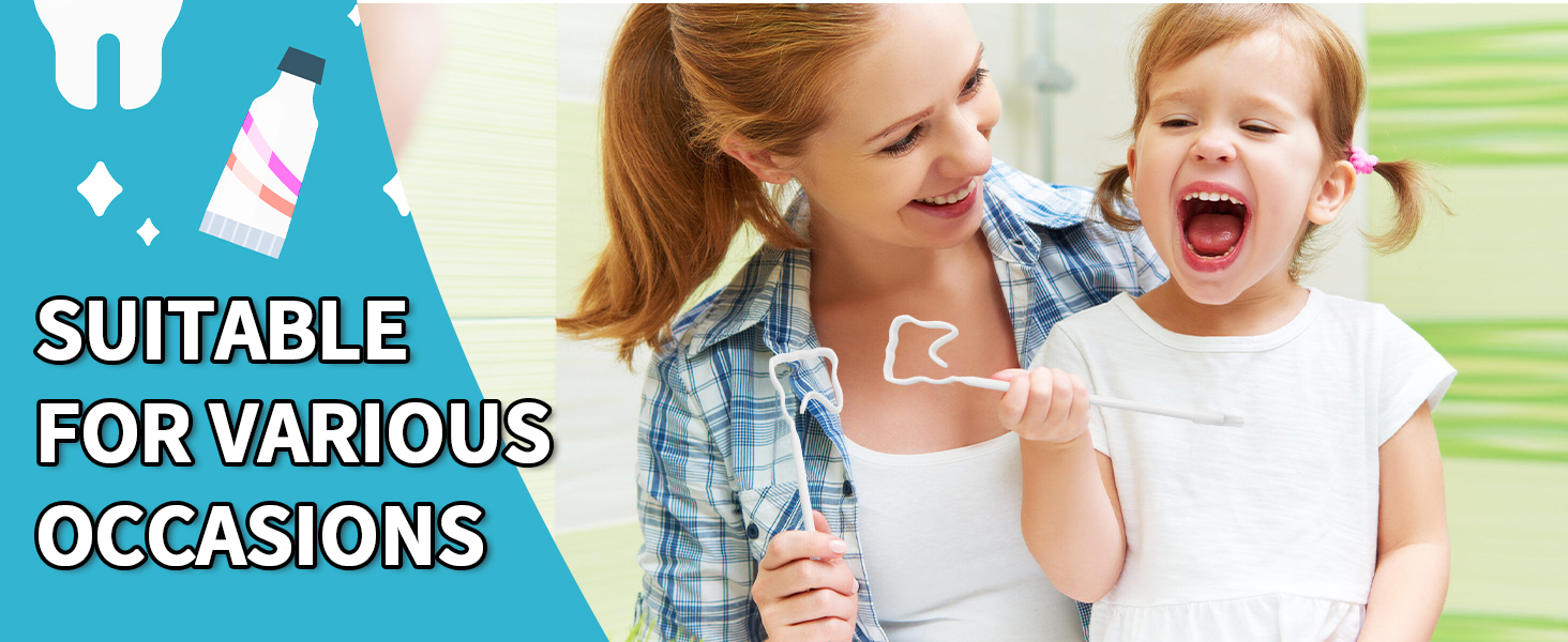 12 Pack White Tooth-Shaped Ballpoint Pens