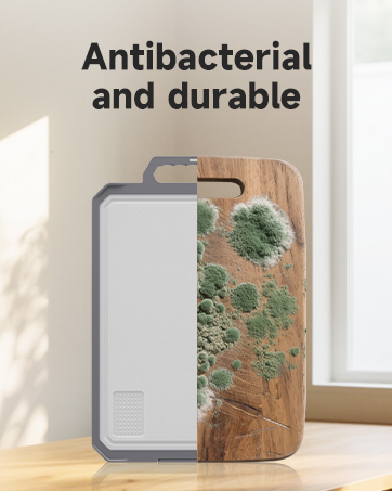 Titanium Cutting Board, Double Sided Chopping Board for Kitchen, Non Toxic Non Slip Cutting Board