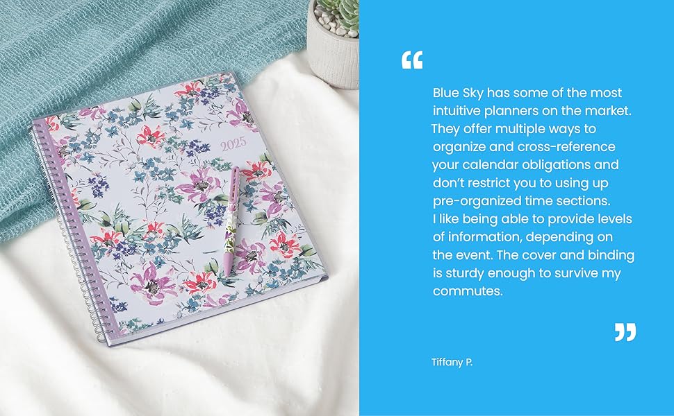 Blue Sky 2025 Weekly and Monthly Planner Calendar, January 2025 December 2025, 8.