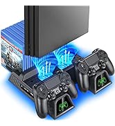 OIVO PS4 Stand with PS4 Cooling Fan Cooler for PlayStation 4/PS4 Slim/PS4 Pro, PS4 Pro Vertical S...