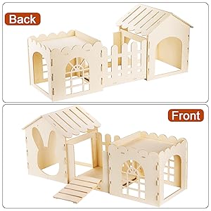 Large Rabbit Castle Wooden Bunny Houses and Hideouts Luxurious Smworldnet027 Animal Hideaway Playhouse