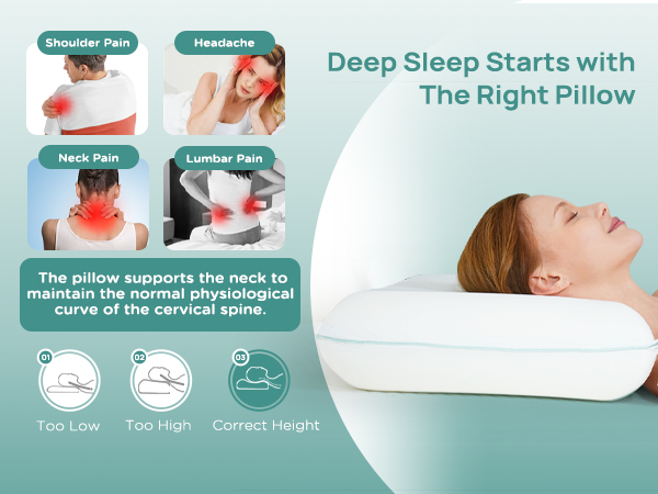 Cervical Neck Pillow for Side Sleepers