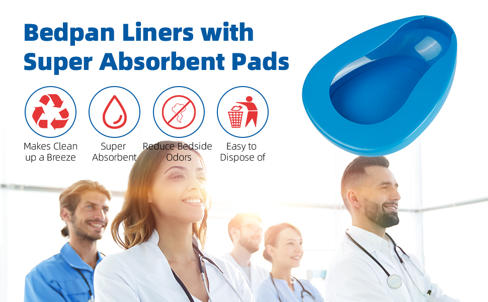 Bed Pans for Elderly Females and Males 30 Pack Disposable