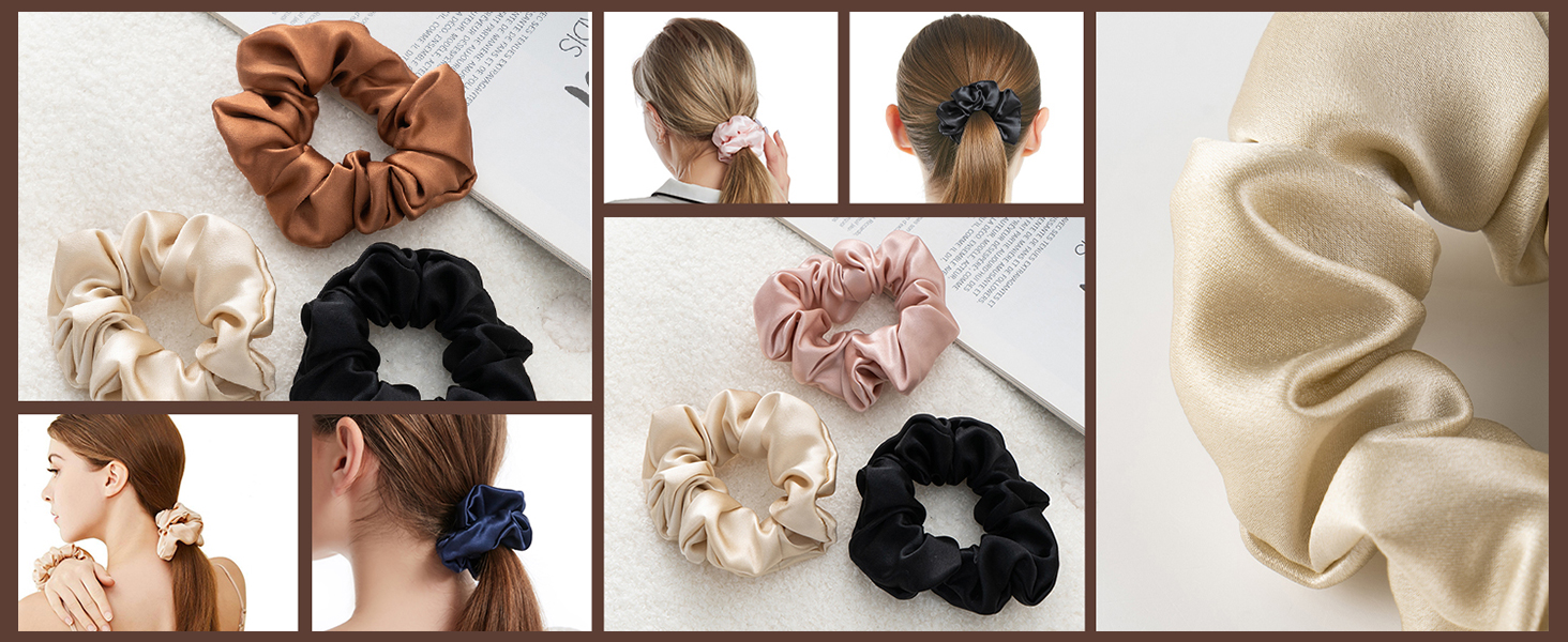 silk scrunchies