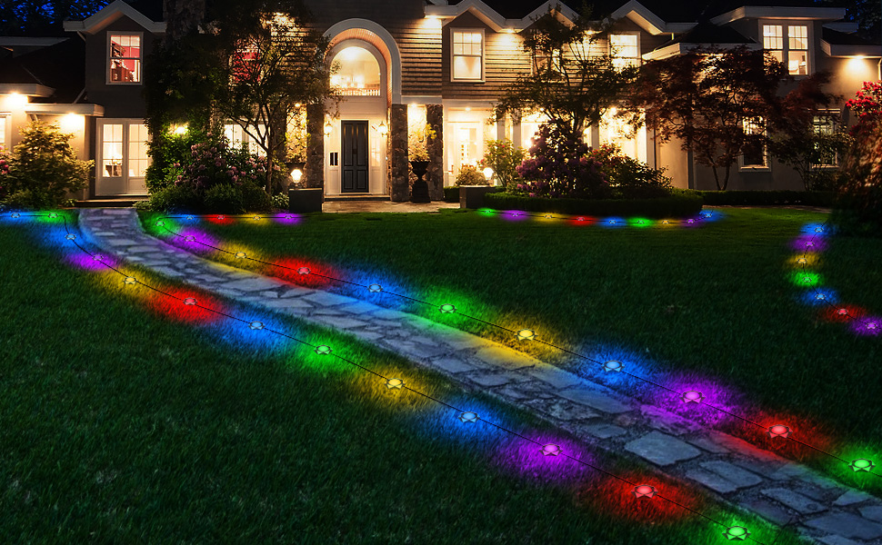 Potuem Outdoor Electric Garden Lights, 12 Pack Smart Garden Lights for