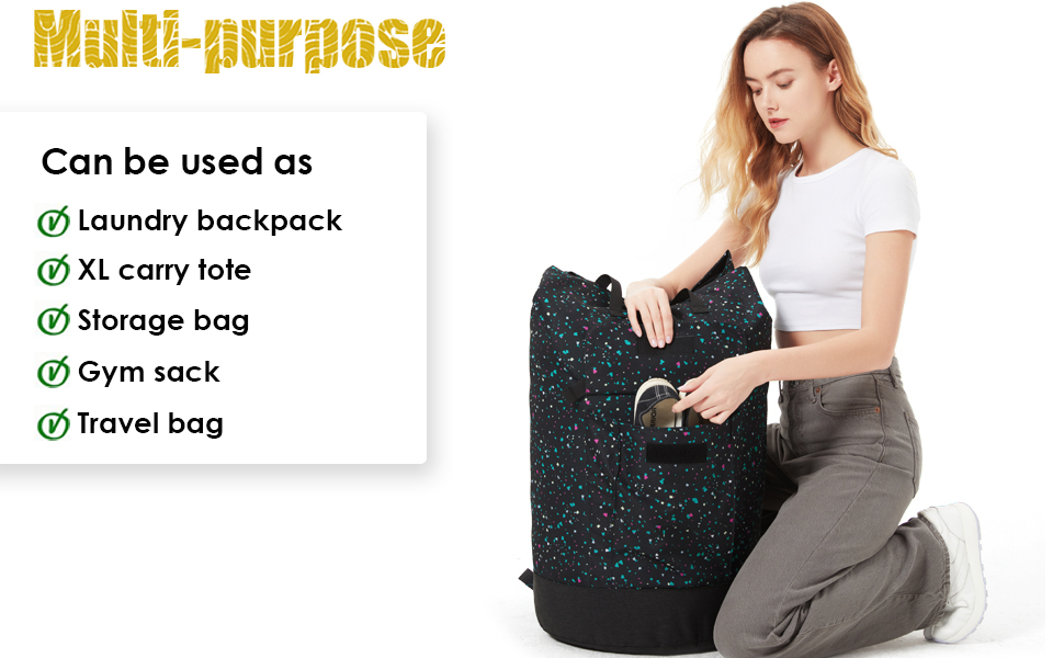 Laundry Backpack 115L, Heavy Duty Laundry Bag with Shoulder