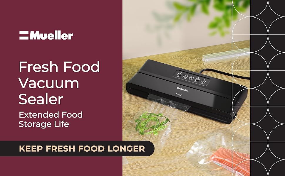 MuellerLiving Vacuum Sealer Machine, Compact Vacuum Sealer