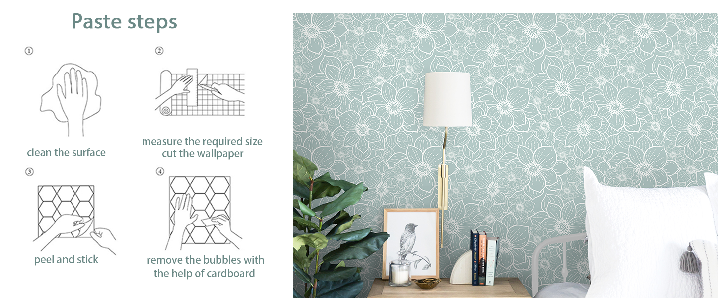 Peel and Stick Wallpaper Boho Self Adhesive Removable Wallpaper