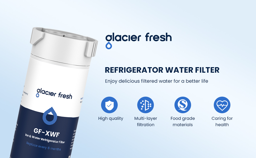 GLACIER FRESH XWF Replacement for GE XWF Refrigerator Water Filter Pack