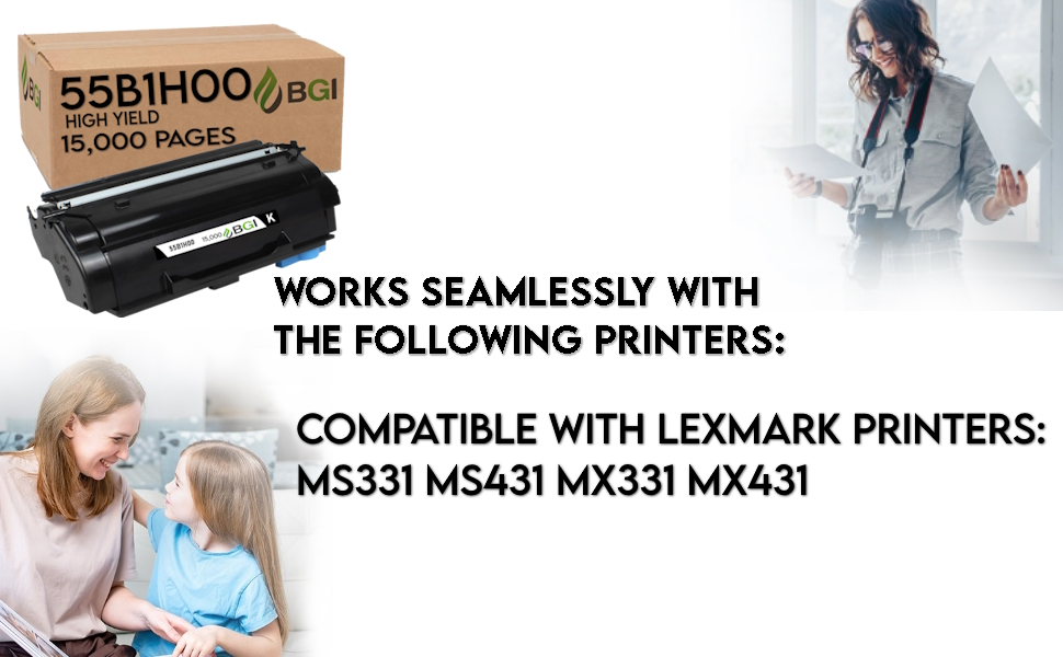 Amazon.com: 55B1H00 Toner Cartridge BGI Compatible Replacement for ...