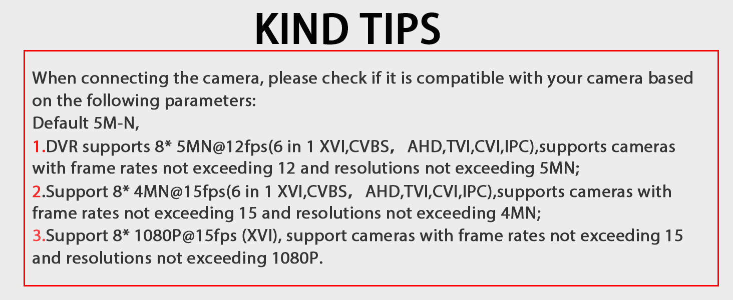 1080P  Surveillance DVR Recorder H.265+ Standalone 6-in-1 CCTV Digital Video Recorder 8 Channel DVR