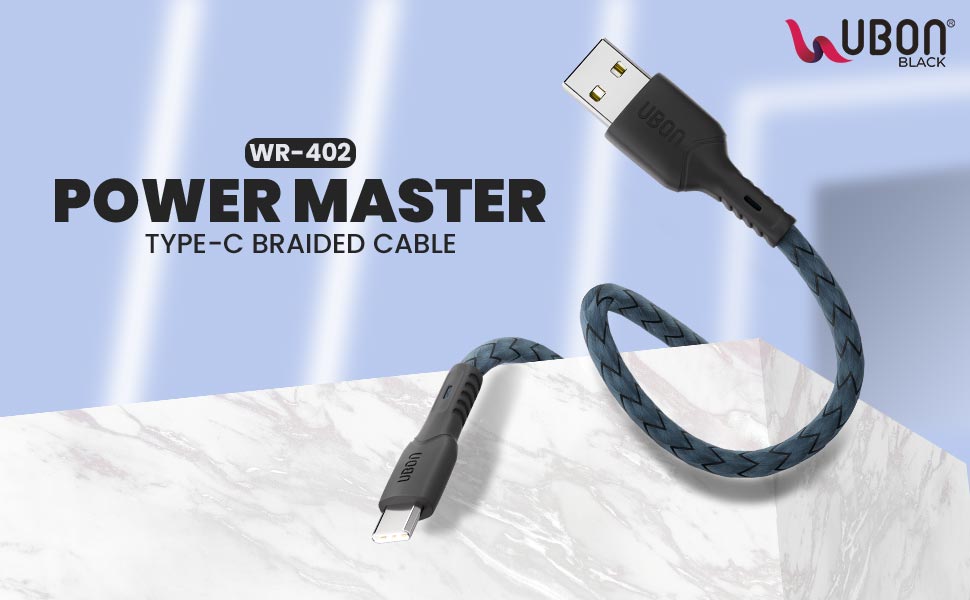 Ubon WR-402 Power Master Type C 25W Fast Charging Cable
