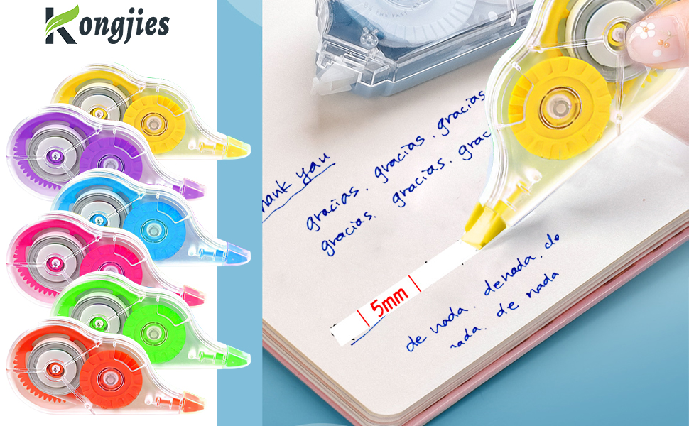 KongJies Correction Tapes, Pocket Mouse Shape Correction Tape White