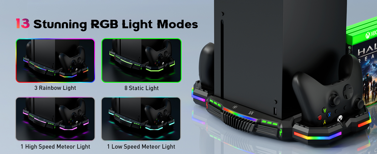 xbox series x cooling stand with charging station