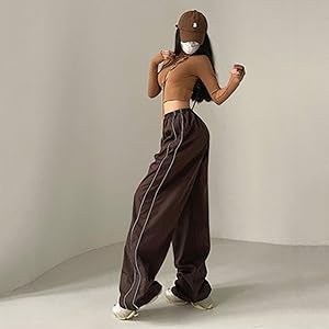 Sfit Damen Cargohosen Y2K Baggy Track Pants