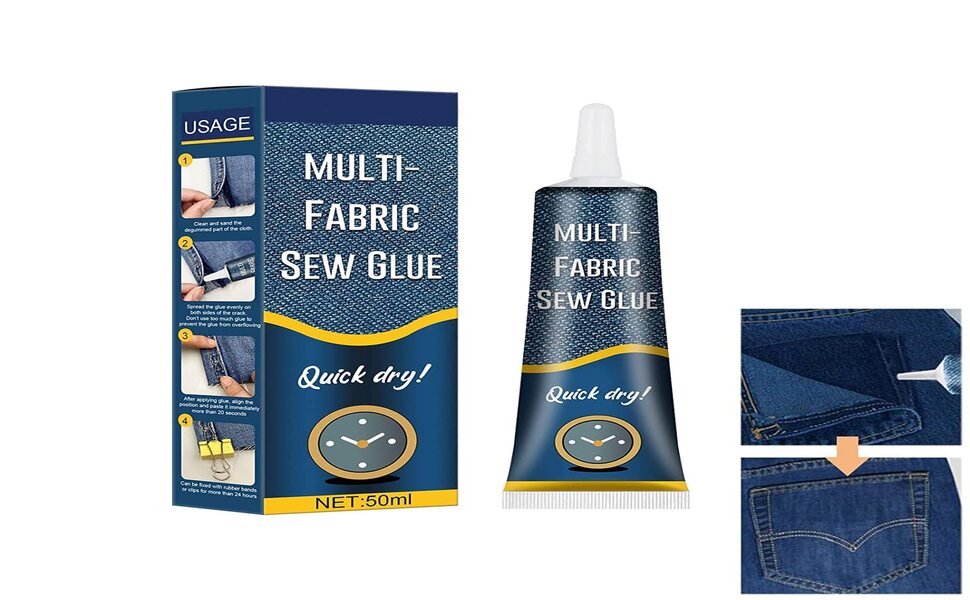 MARZIX No Sew Glue Fast Tack Bonding Repair Clothes Liquid Reinforcing