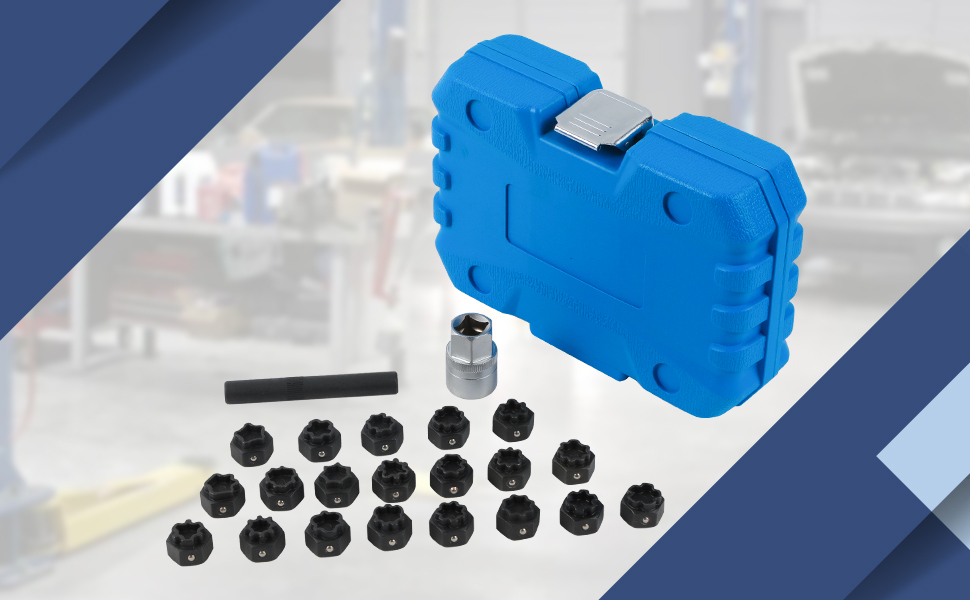 BELEY 22pcs Wheel Lock Lug Nuts Removal Set, Automotive