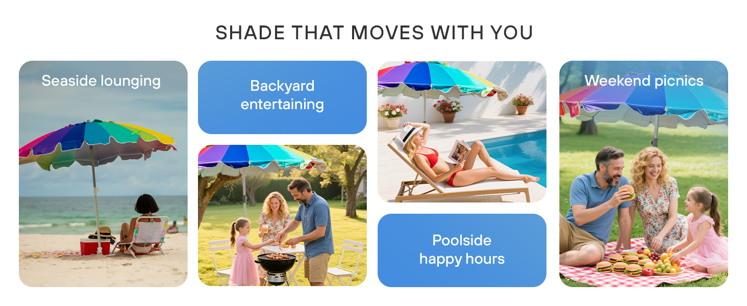 AMMSUN HEAVY DUTY Beach Umbrella beach umbrellas for sand heavy duty wind portable outdoor ammsun