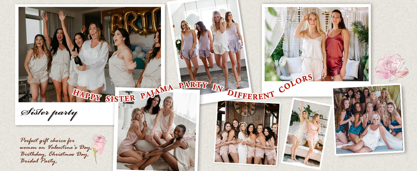 silk camisole pajamas set for women