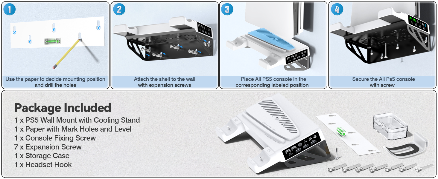 ps5 slim wall with charger