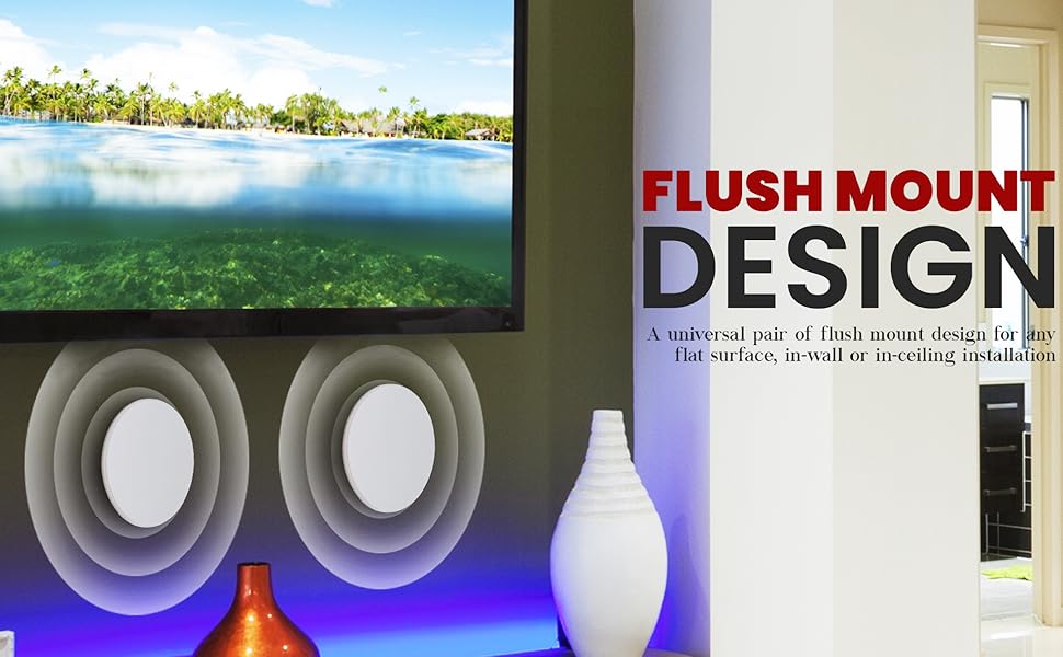 6.5” Ceiling Speaker Set;2-Way Full Range Speaker;Ceiling;Speaker;Stereo;Pyle