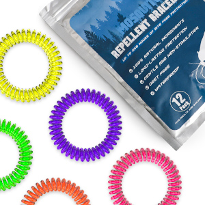 Repellent Mosquito Bracelet Deet-Free Adjustable Wrist Band Insect Protection | UK