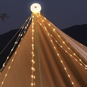 camping lights string outdoor led warm light waterproof portable adjustable brightness camp