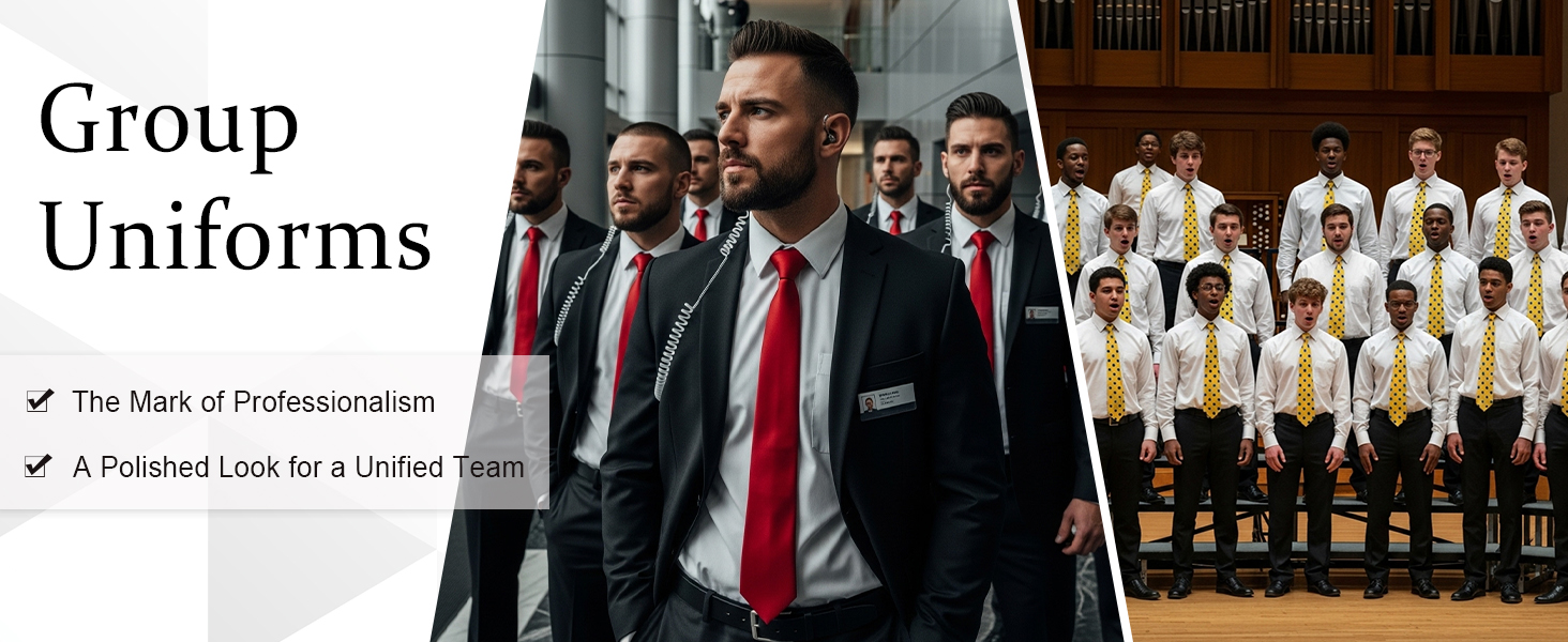 uniform tie for choir security guard band group restaurant team