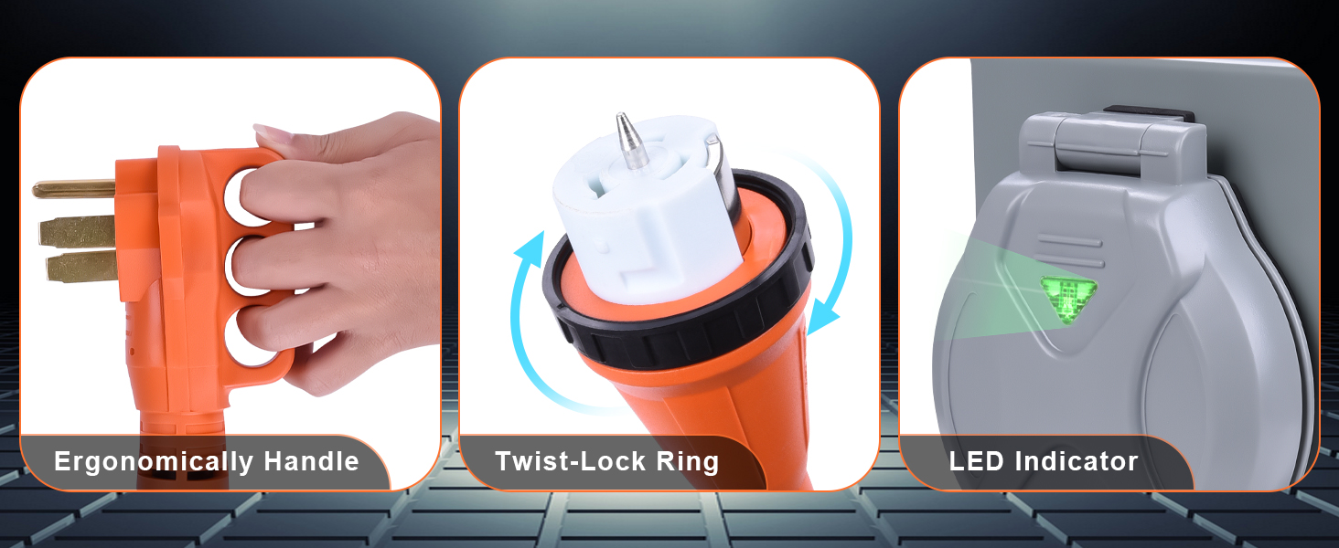 Heavy duty power cord
