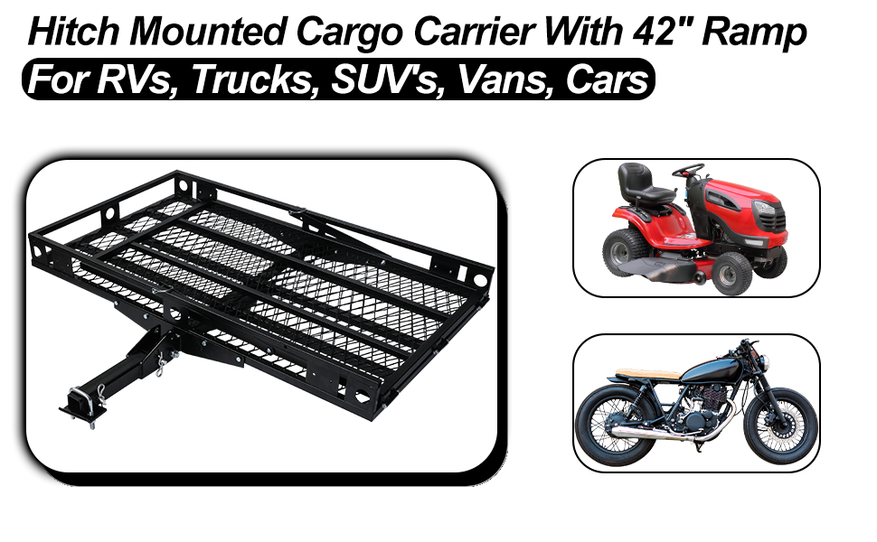 48.8" x 27.8" Trailer Hitch Cargo Carrier 500LBS Utility