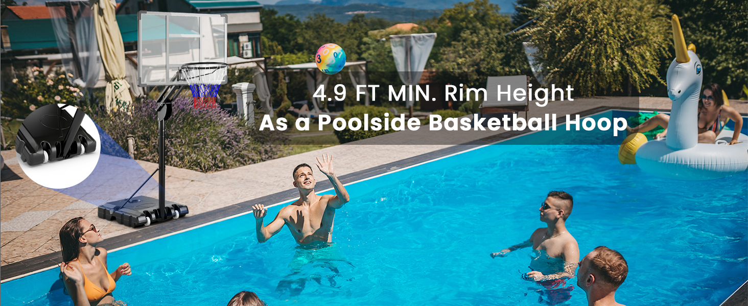 As a Poolside Basketball Hoop