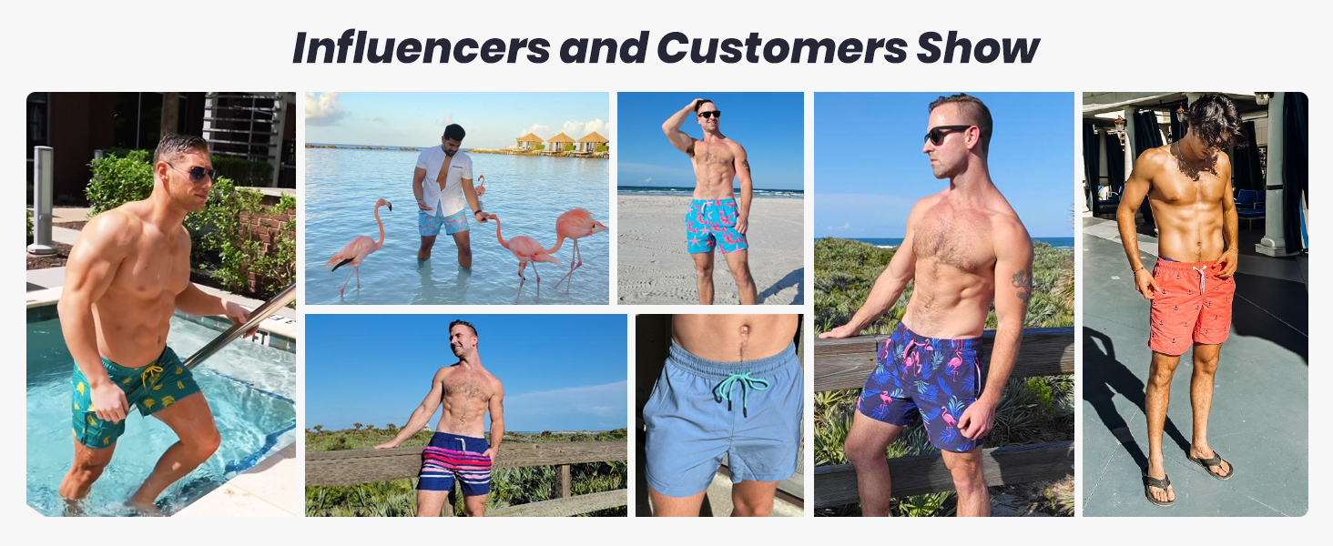 maamgic 5inch Mens Swim Trunks with Compression Liner 2in1 Swimming