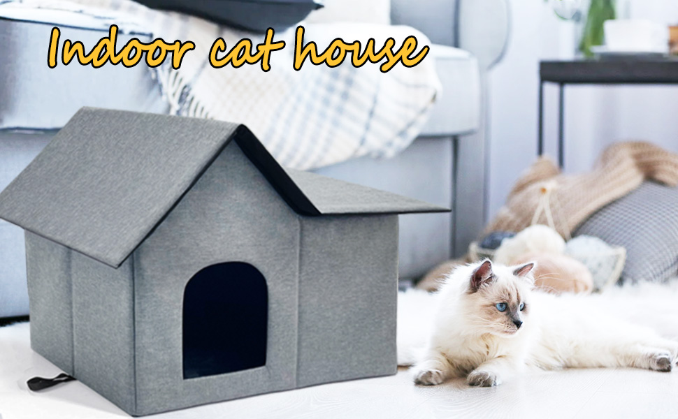 TCMHEALTH Outdoor Cat House, Weatherproof Cat Condo for