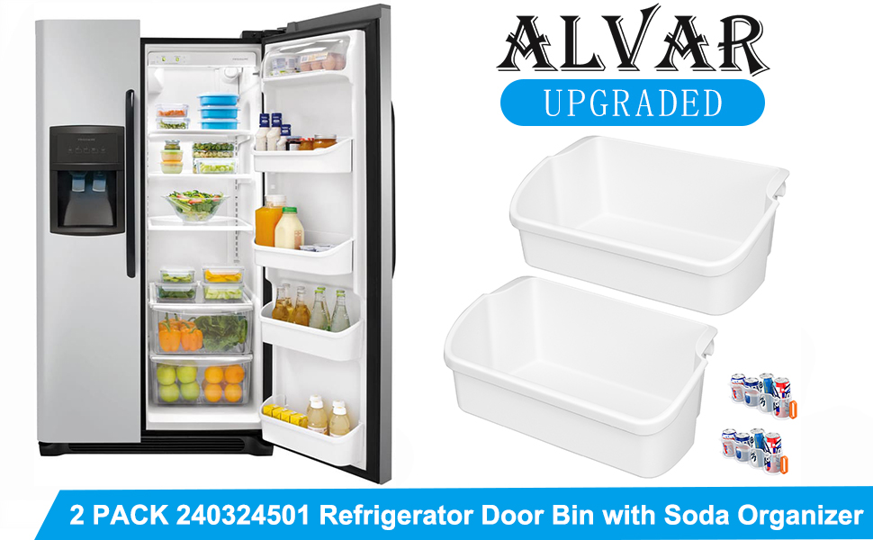 [2 PACK] UPGRADED 240324501 Refrigerator Door Bin