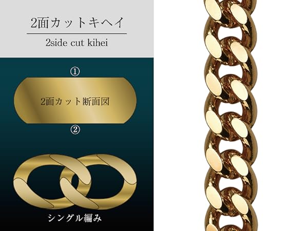 Amazon | [スペランツァ] K18 18金 喜平 ネックレス 2面シングル