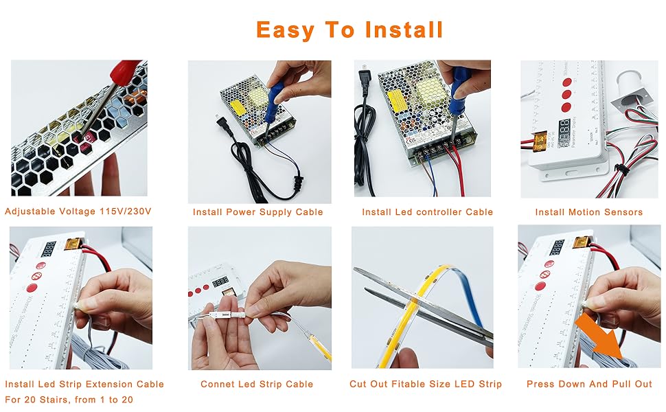 Motion Sensor Stair Lights Installation