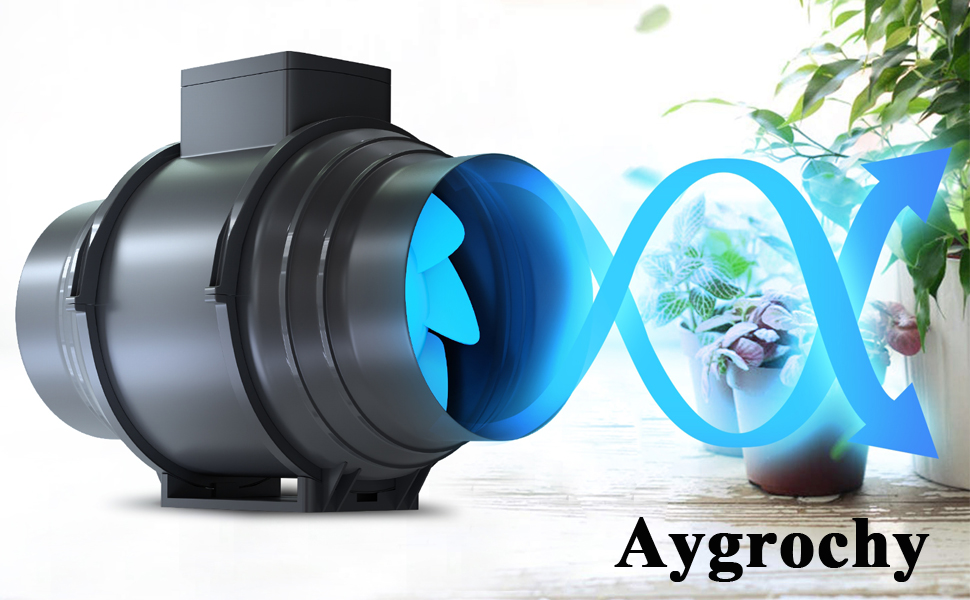Aygrochy 4 inch inline duct fan, exhaust fan for heating cooling