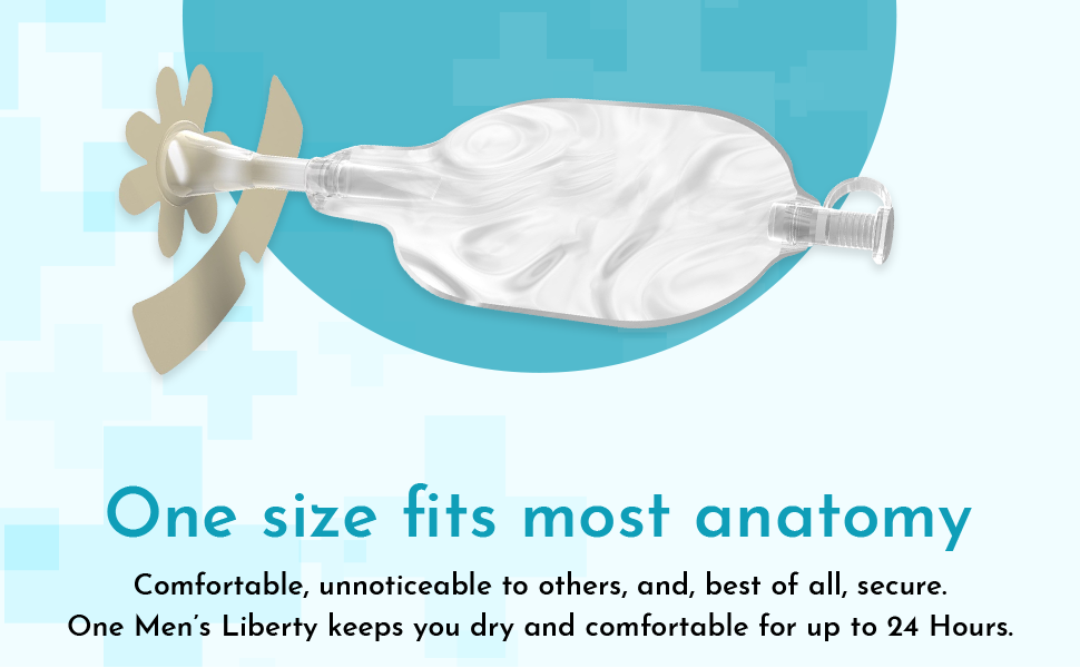 Men’s Liberty Male External Catheter for Urinary Incontinence, Gentle
