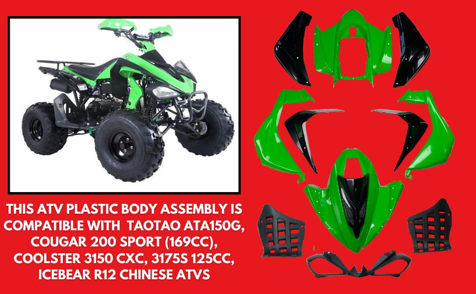 Amazon.com: Complete Plastic Body Fender Assembly Front Rear